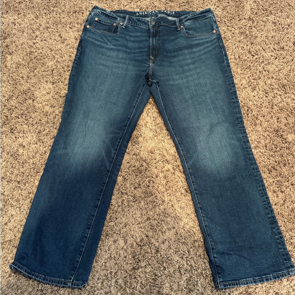 American Eagle Outfitters Relaxed Fit Dark Blue Jeans